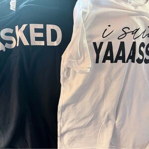 Engaged “I asked” “I said yaaasss”Bella Canvas couple Tees - Black and White